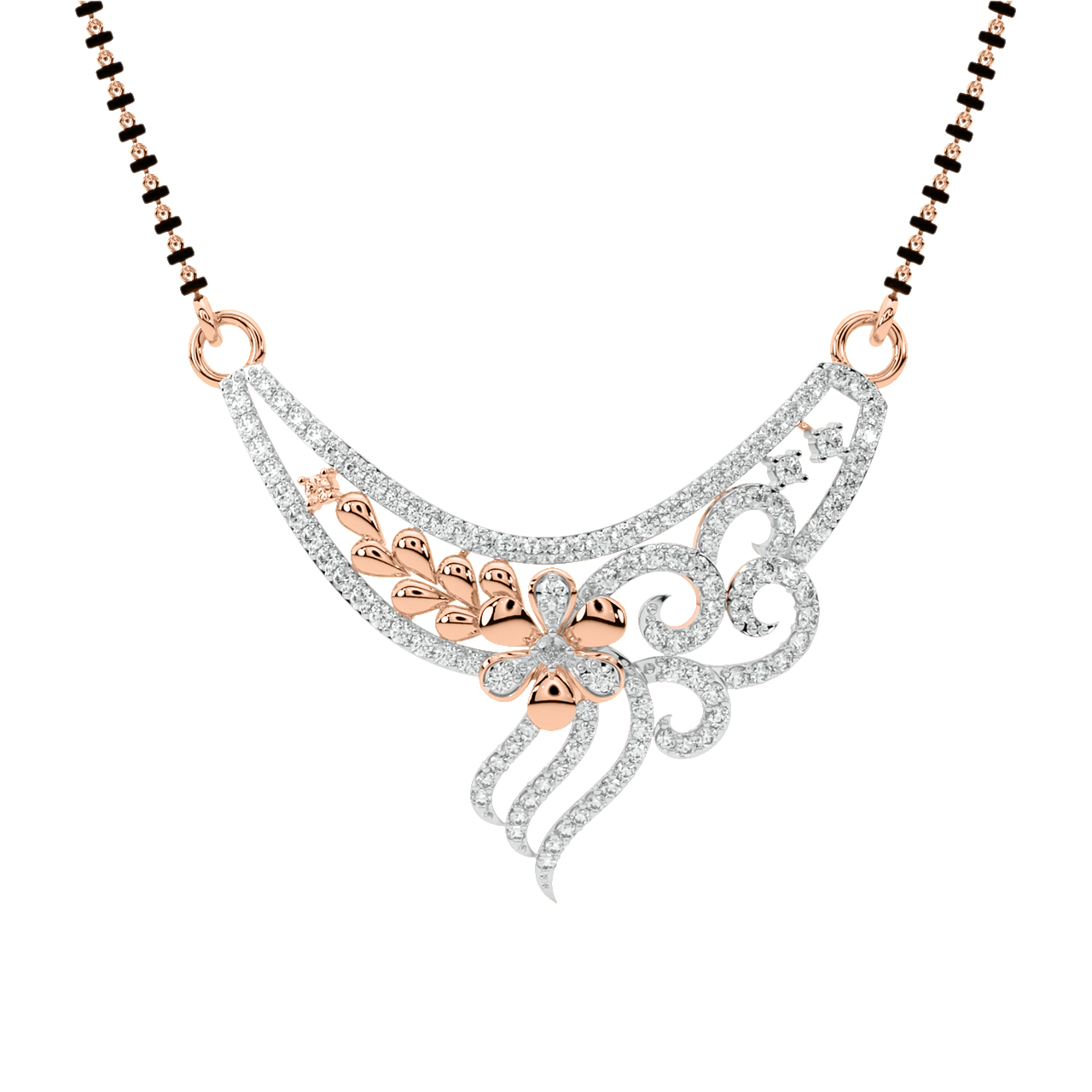 Keve Round Diamond Mangalsutra